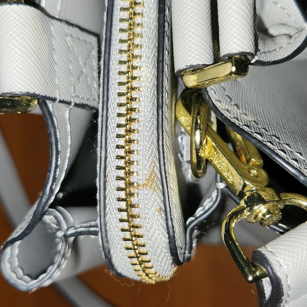 Steve Madden gray all leather carry or crossbody bag EUC - Picture 6 of 12